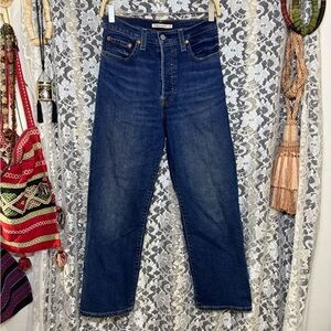 Levi's High Rise ribcage ankle straight Dark Blue Jeans 27 like new